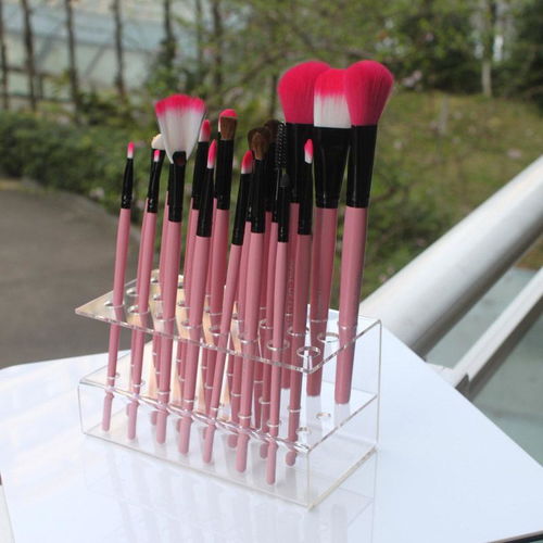 定制化妆刷展示架 亚克力眉笔毛刷化妆笔陈列方案与厂家直供优势